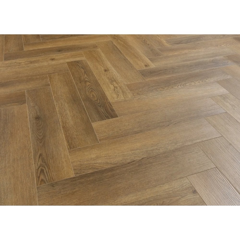 Delta Brown Oak Herringbone 6mm SPC Click Vinyl 125x610mm (inc. 1mm Underlay)