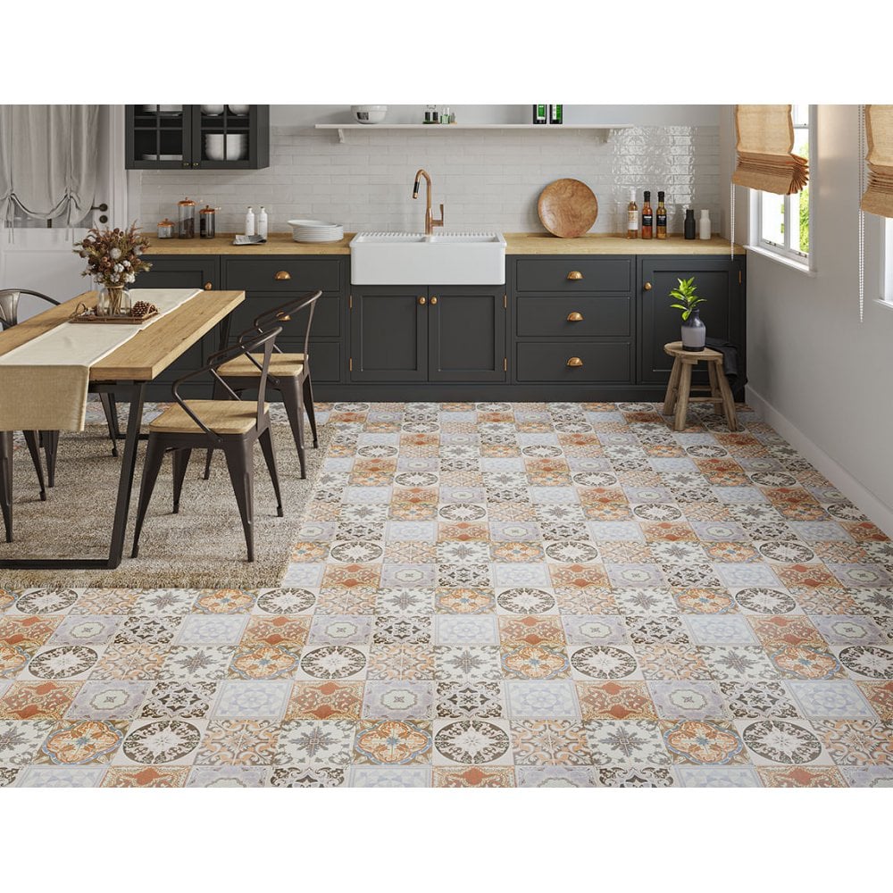 Coretex Victorian Tile Laminate 8mm Multicolour