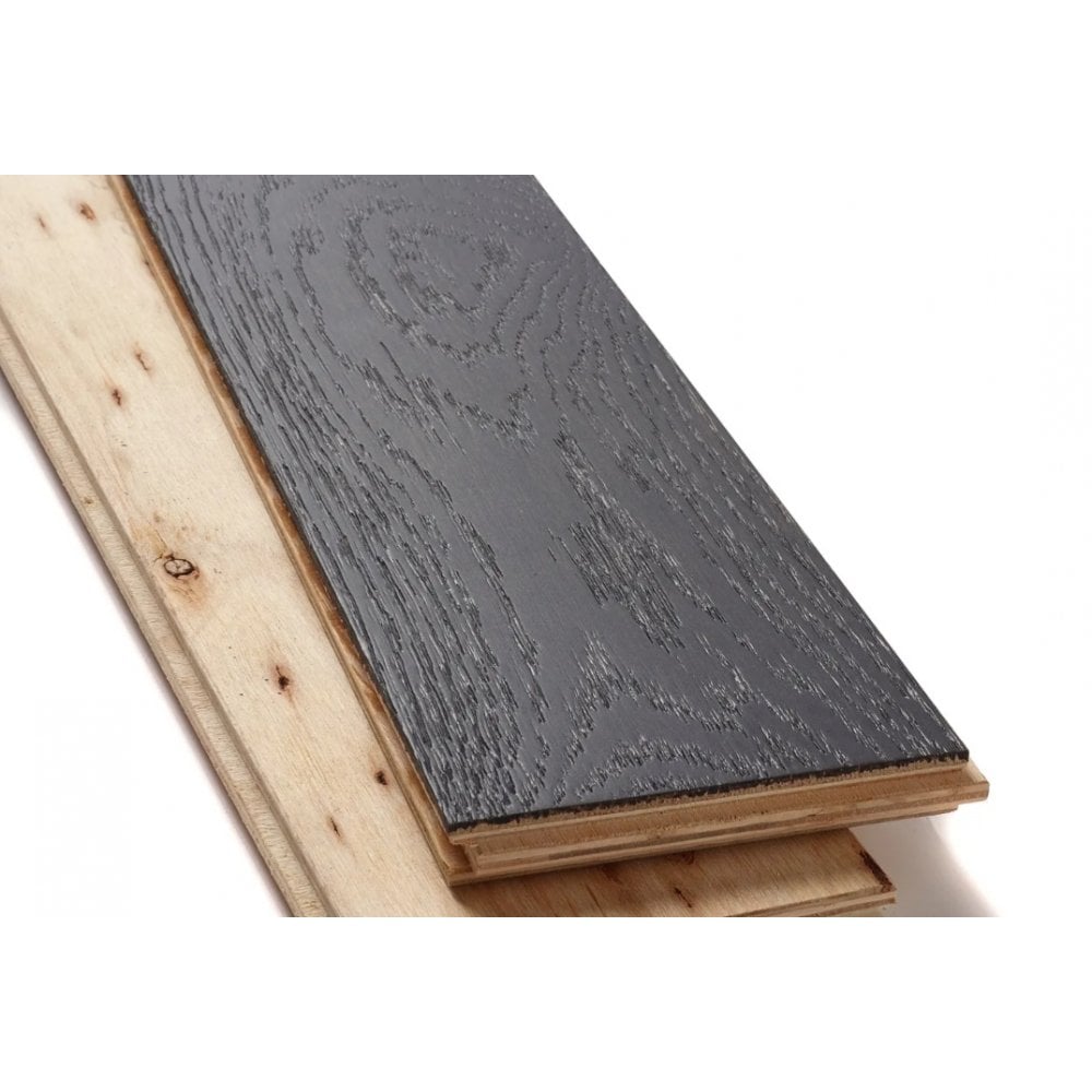 Engineered Black Washed Brushed & Lacquered 18mmx125mm