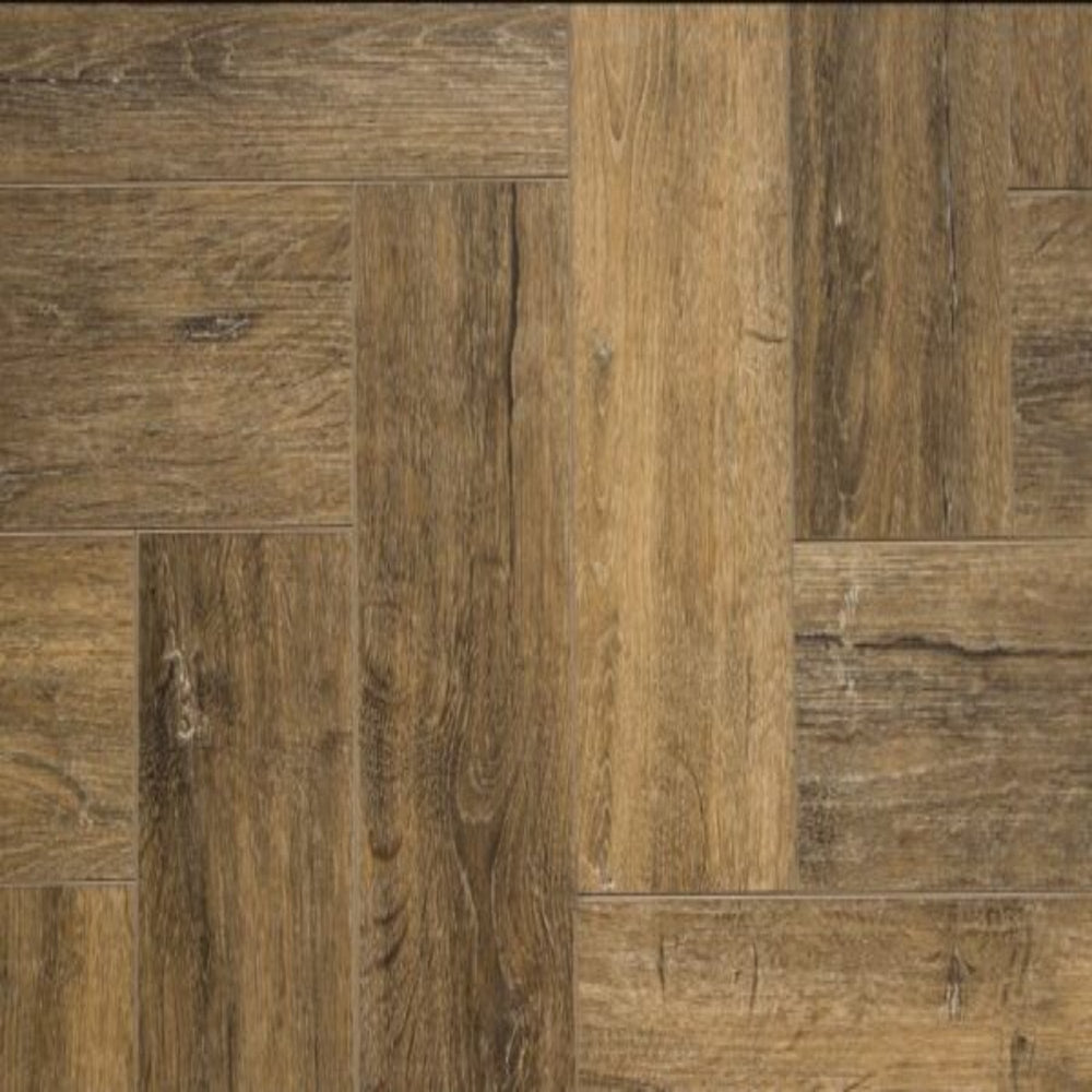 Firmfit Dark Oak Herringbone 5mm SPC Click Vinyl 615x123mm (1mm Underlay)