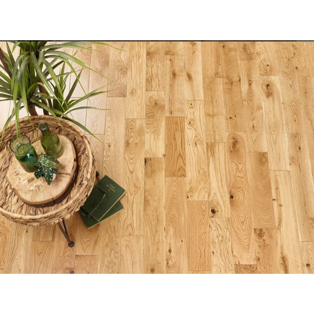 Solid Oak 18mm Natural UV Lacquered 90mm