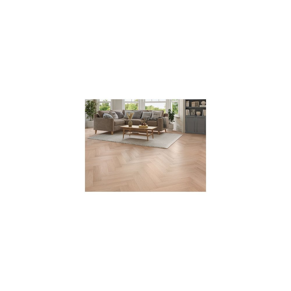 Brampton Smoked Natural Oak 5mm Herringbone SPC Click LVT inc 1mm Underlay