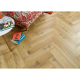 Delta Natural Oak Herringbone 6mm SPC Click Vinyl 125x610mm (inc. 1mm Underlay)