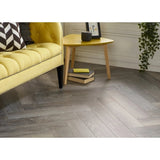 Delta Weathered Grey Oak Herringbone 5mm SPC Click Vinyl 125x610mm (inc. 1mm Underlay)