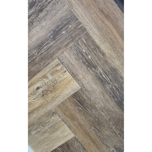 Dover Golden Roble Oak Herringbone 6mm SPC Click Vinyl 126x610mm (inc. 1.5mm Underlay)
