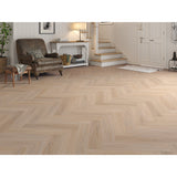 Farmhouse Brown Oak 6.5mm Herringbone SPC Click LVT inc 1mm Underlay