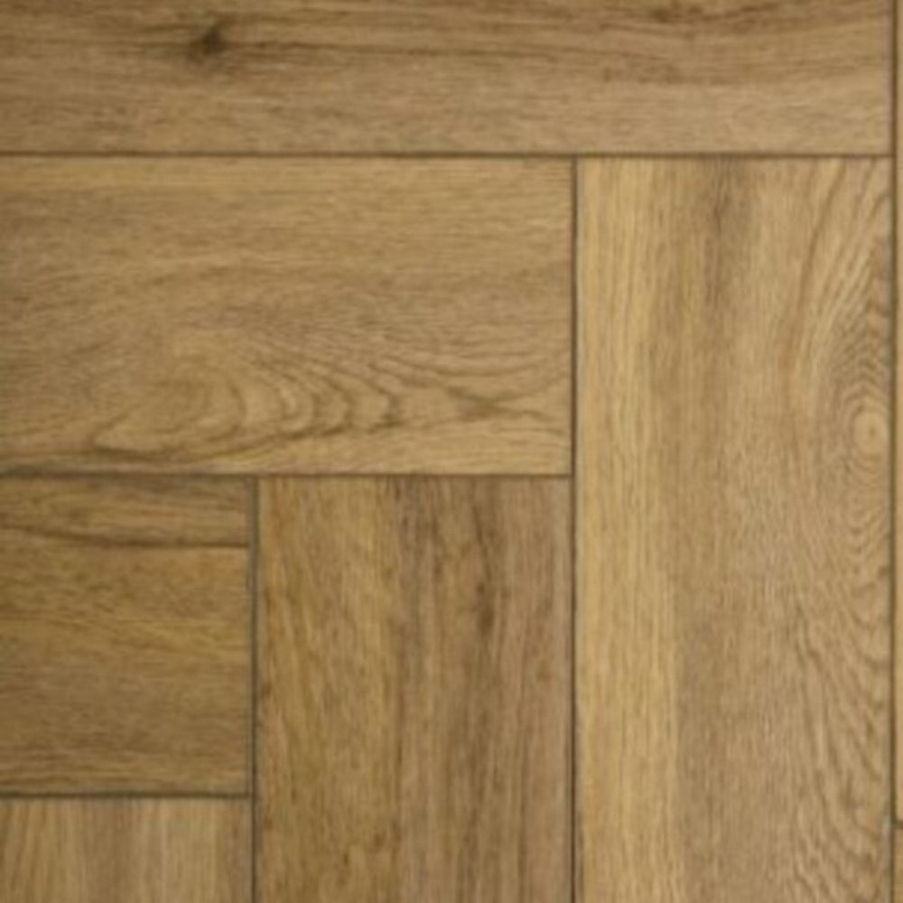Firmfit Golden Oak Herringbone 5mm SPC Click Vinyl 615x123mm (1mm Underlay)