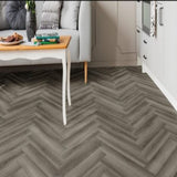 Firmfit Grey Washed Oak Herringbone 5mm SPC Click Vinyl 615x123mm (1mm Underlay)