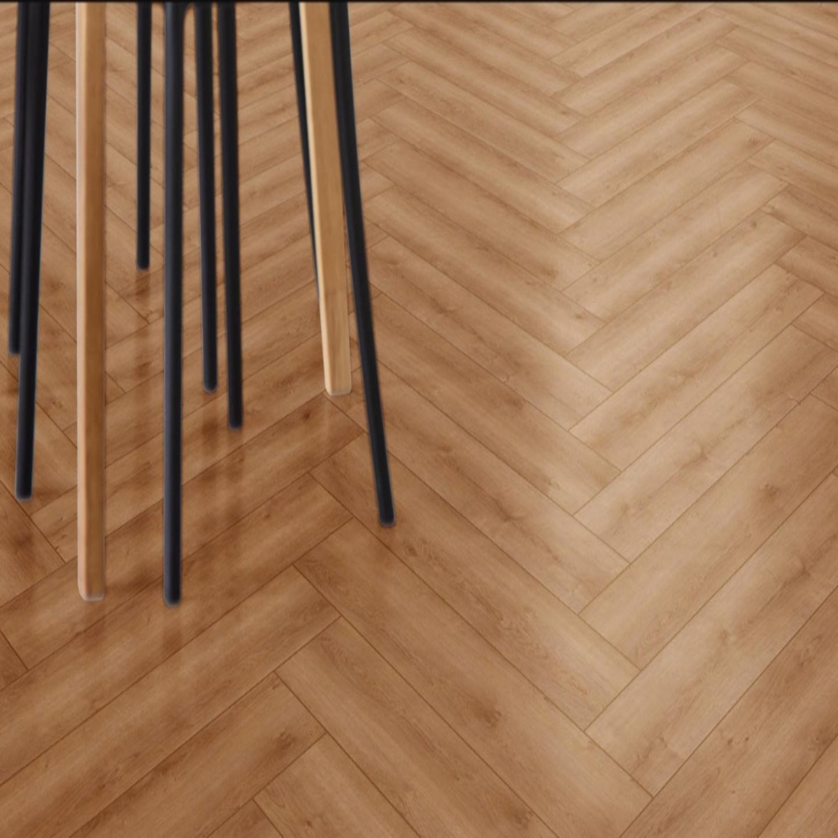 Firmfit Warm Oak Herringbone 5mm SPC Click Vinyl 615x123mm (1mm Underlay)