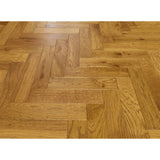 Herringbone Engineered Light Golden Brushed & Lacquered 15mm