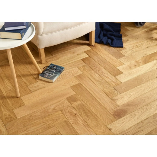 Herringbone Engineered Natural Brushed & Oiled 18mm