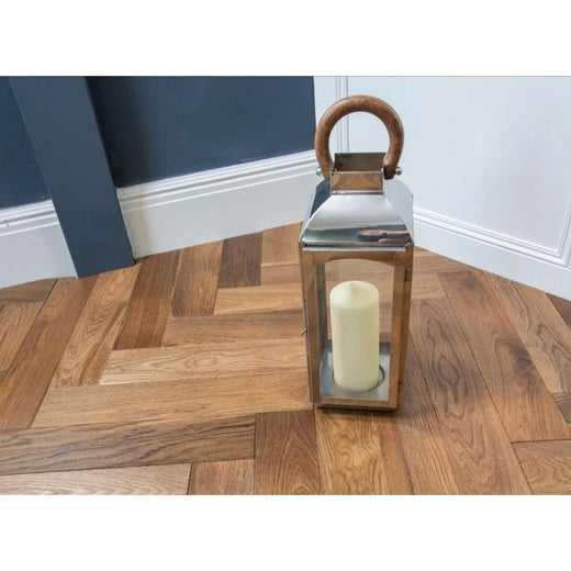 Herringbone Engineered Smoked Brushed & Lacquered 18mm