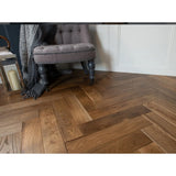 Herringbone Engineered Smoked Brushed & Lacquered 18mm