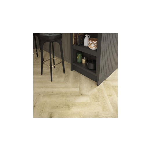 Luxwood Natural Oak Herringbone 5.2mm SPC Click Vinyl 630x126mm (1mm Underlay)