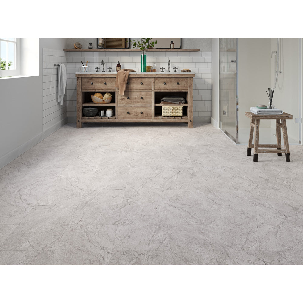 Pietra Stone Natural Grey 6.5mm SPC Click LVT Tile 600x300mm - inc 1mm Underlay