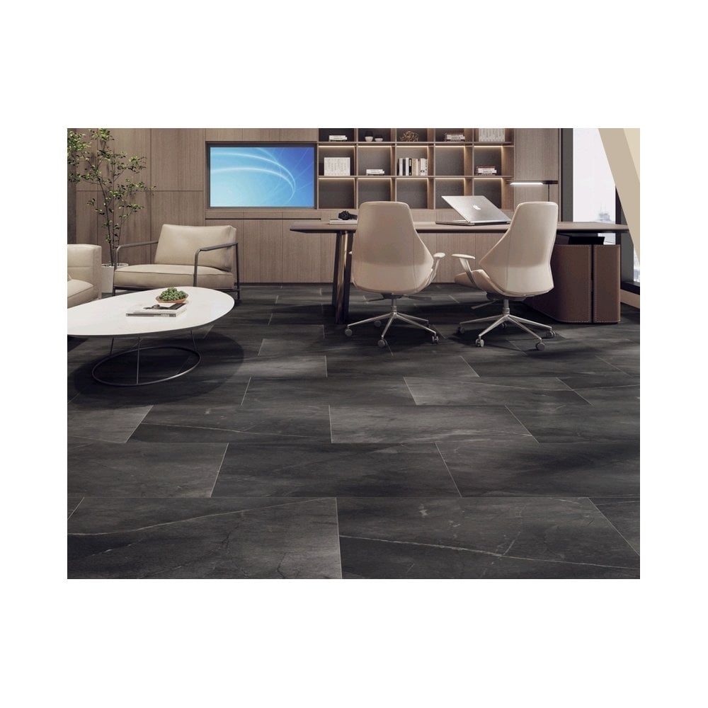 Rigid Core Black Stone Pre-Grouted 7mm SPC Click 900x470mm (inc 1mm Underlay)
