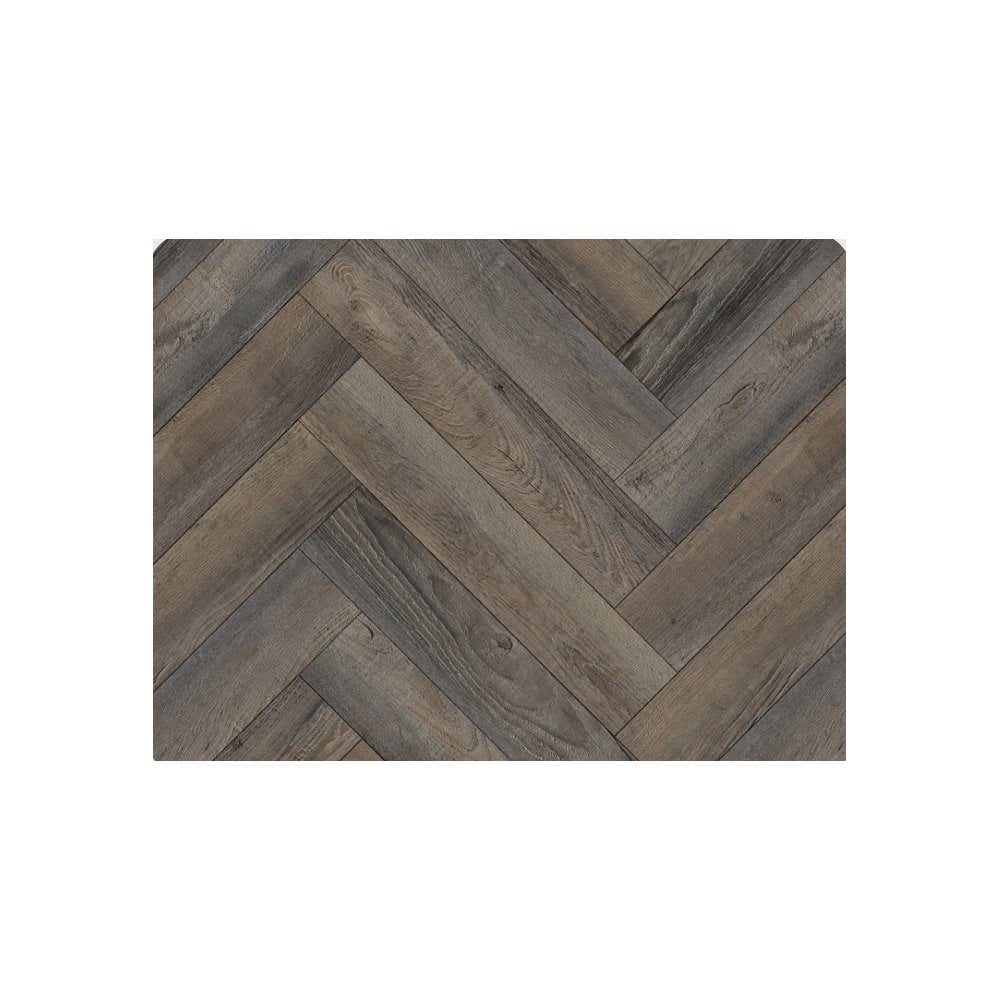 Rigid Core Rigid Core Distressed Grey Oak 6.5mm Herringbone SPC Click LVT inc 1.5mm Underlay