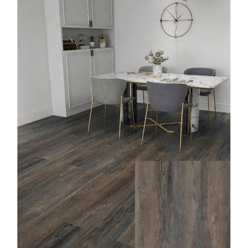 Rigid Core Rigid Core Distressed Grey Oak 6.5mm SPC Click LVT 1220x180mm (inc 1.5mm Underlay)