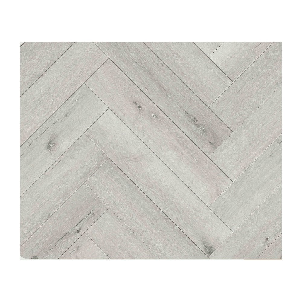 Rigid Core Rigid Core Light Grey Oak 6.5mm Herringbone SPC Click LVT inc 1.5mm Underlay