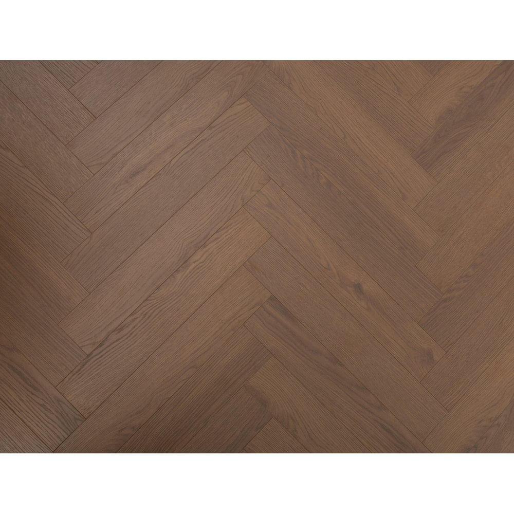 Romsey Coffee Oak Herringbone 12mm Laminate