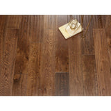 Solid Oak 18mm Coffee Handscraped UV Lacquered 125mm