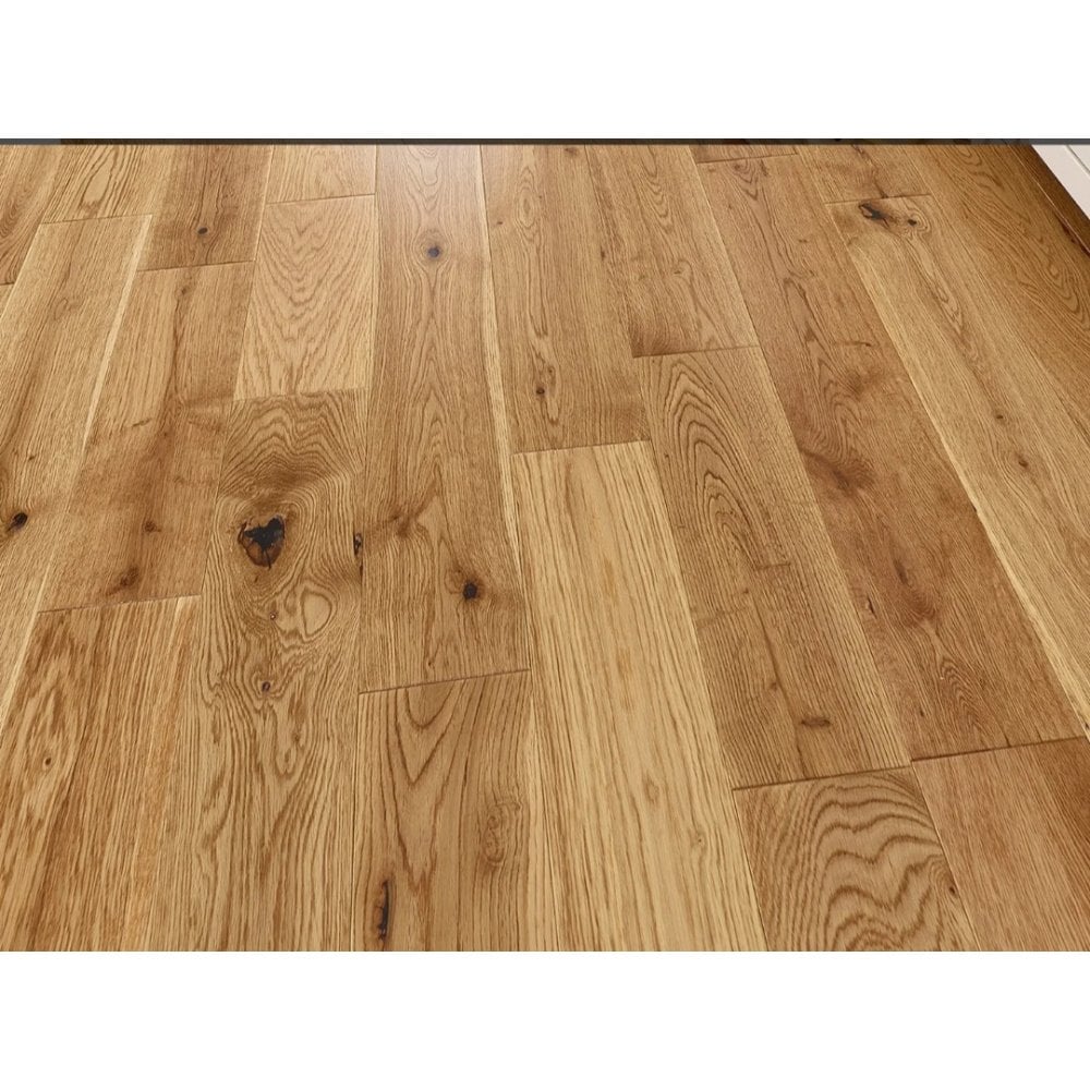 Solid Oak 18mm Natural UV Lacquered 125mm