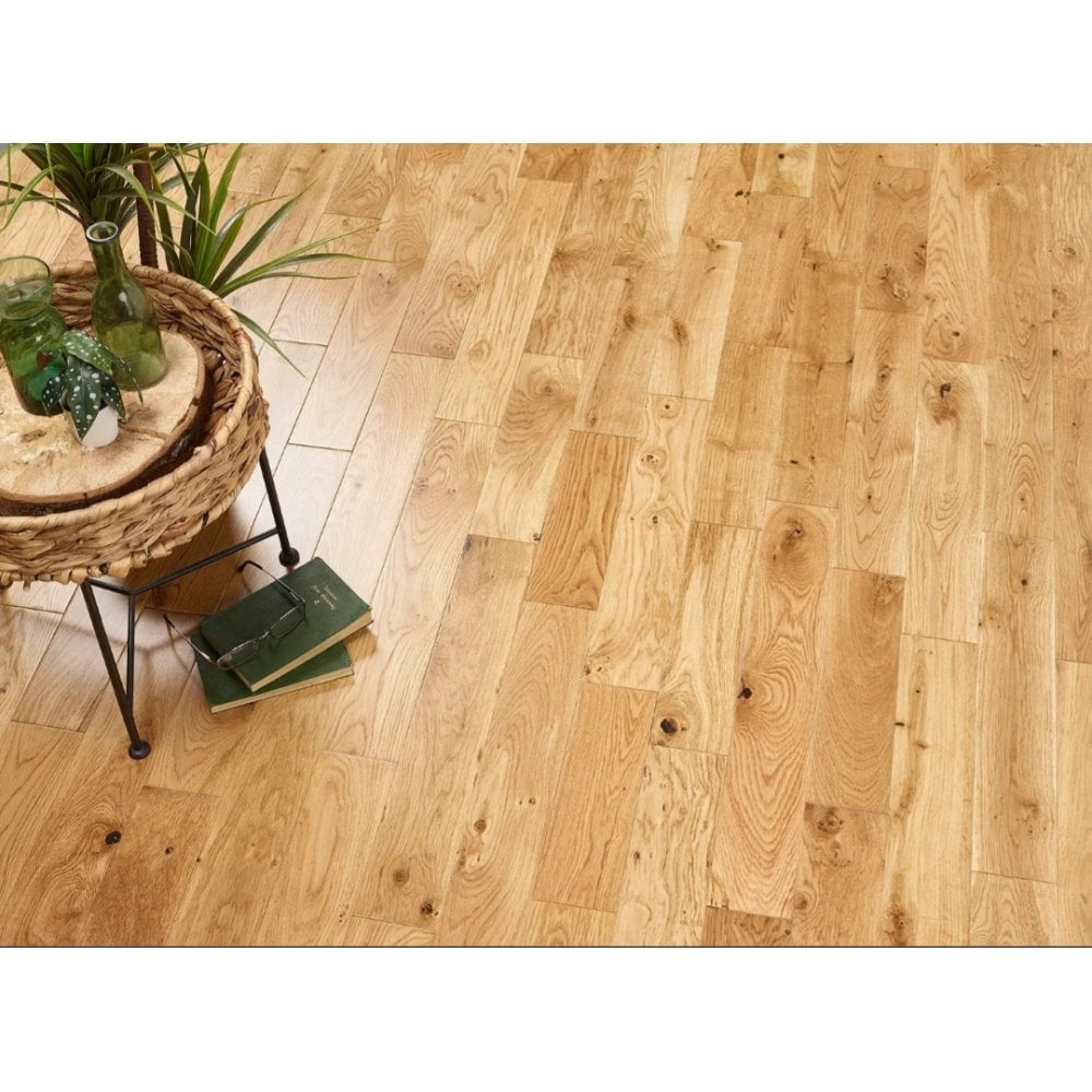 Solid Oak 18mm Natural UV Lacquered 90mm
