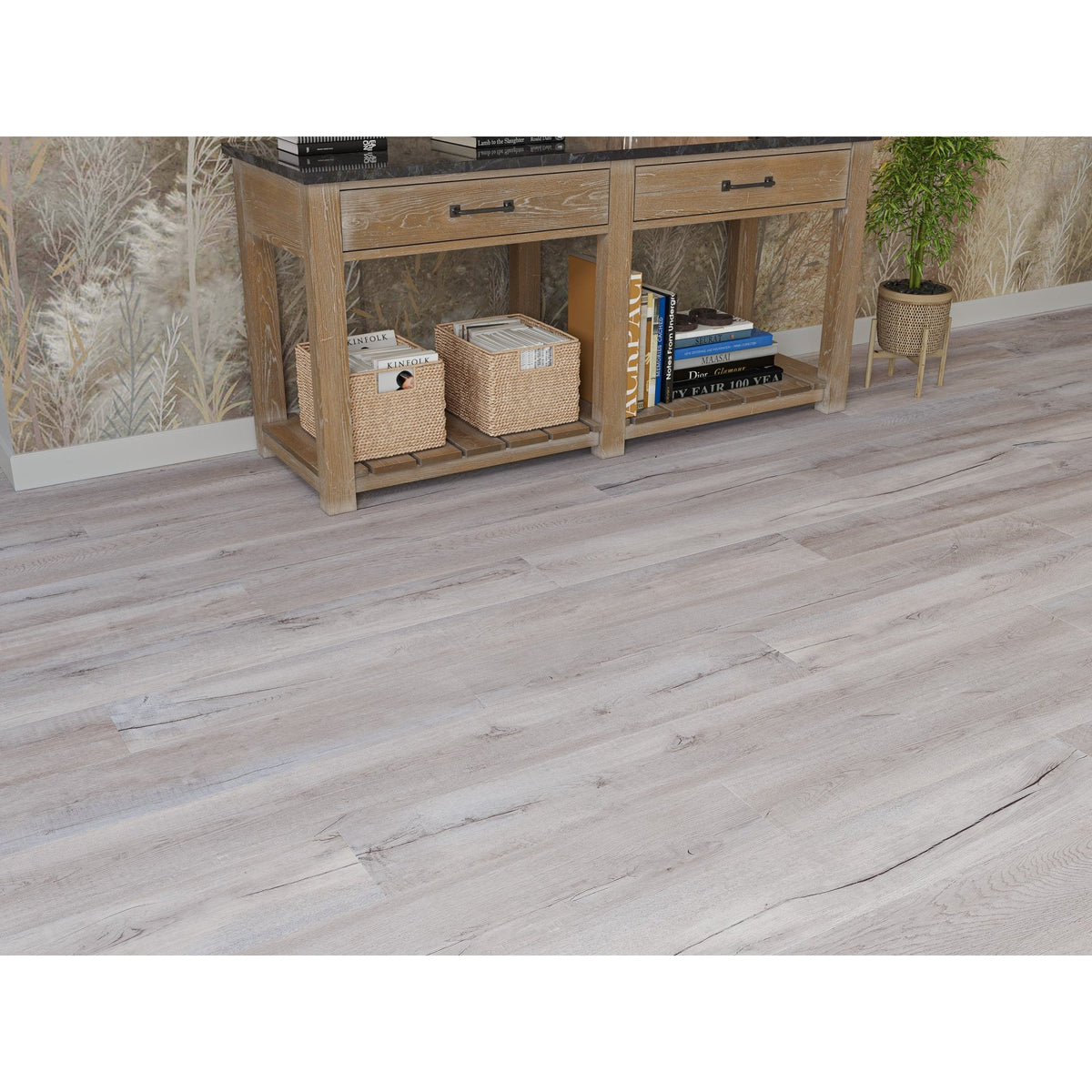 Supreme 3D White Brushed Oak 8mm SPC Click LVT 181x1520mm inc 1mm Underlay