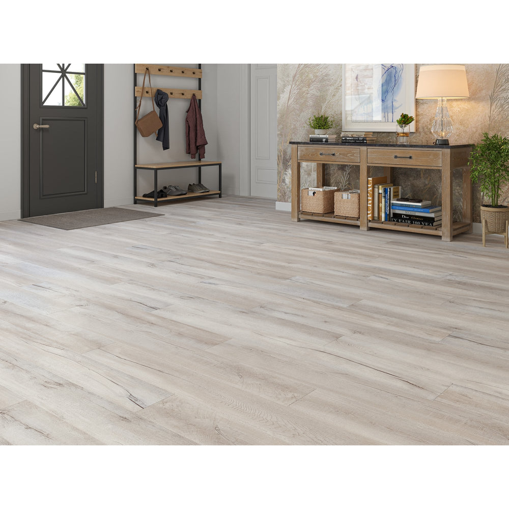 Supreme 3D White Brushed Oak 8mm SPC Click LVT 181x1520mm inc 1mm Underlay