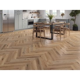 BRAMPTON GREY HONEY OAK 5MM HERRINGBONE SPC CLICK LVT INC 1MM UNDERLAY