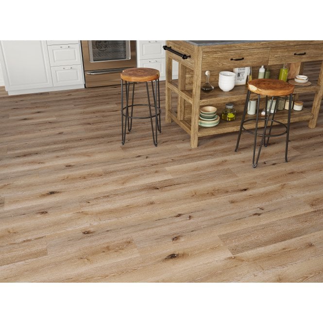 BRAMPTON GREY HONEY OAK 5MM SPC CLICK LVT INC 1MM UNDERLAY