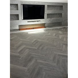 Dover Grey Oak Herringbone 6mm SPC Click Vinyl 126x610mm (inc. 1.5mm Underlay)