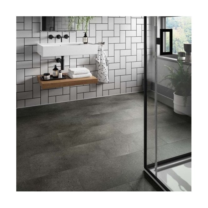 CONCRETE ANTHRACITE 6mm SPC Click Vinyl 610mmx305mm (inc. 1mm Underlay)