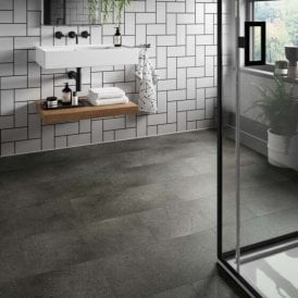 CONCRETE ANTHRACITE 6mm SPC Click Vinyl 610mmx305mm (inc. 1mm Underlay)