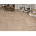 FARMHOUSE BROWN OAK 6.5MM HERRINGBONE SPC CLICK LVT INC 1MM UNDERLAY