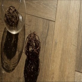 Dark Oak Herringbone 5mm SPC Click Vinyl 615x123mm (1mm Underlay)