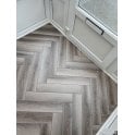 Grey Washed Oak Herringbone 5mm SPC Click Vinyl 615x123mm (1mm Underlay)