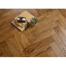 Herringbone Engineered Cognac  Brushed & Lacquered 15mm