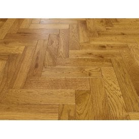 Herringbone Engineered Light Golden Brushed & Lacquered 15mm