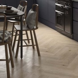 Luxwood Light Oak Herringbone 5.2mm SPC Click Vinyl 630x126mm (1mm Underlay)