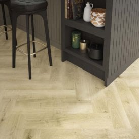 Luxwood Natural Oak Herringbone 5.2mm SPC Click Vinyl 630x126mm (1mm Underlay)