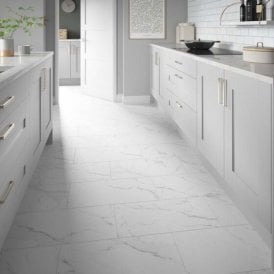 MARBLE WHITE 6mm SPC Click Vinyl 610mmx305mm (inc. 1mm Underlay)