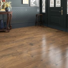 PREMIUM WARM BROWN OAK 7.5MM SPC CLICK LVT 1220X229MM - INC 1.5MM UNDERLAY