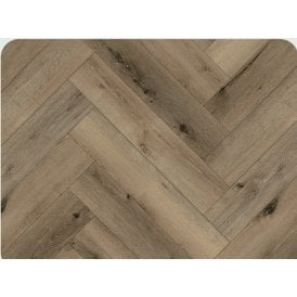 RIGID CORE GOLDEN OAK 6.5MM HERRINGBONE SPC CLICK LVT INC 1.5MM UNDERLAY