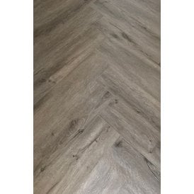 RIGID CORE GREIGE OAK 6.5MM HERRINGBONE SPC CLICK LVT INC 1.5MM UNDERLAY