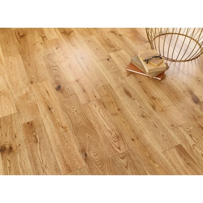 Solid Oak 18mm Natural UV Lacquered 125mm