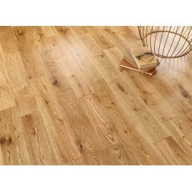 Solid Oak 18mm Natural UV Lacquered 125mm