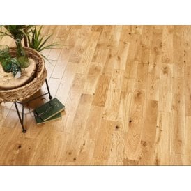 Solid Oak 18mm Natural UV Lacquered 90mm 