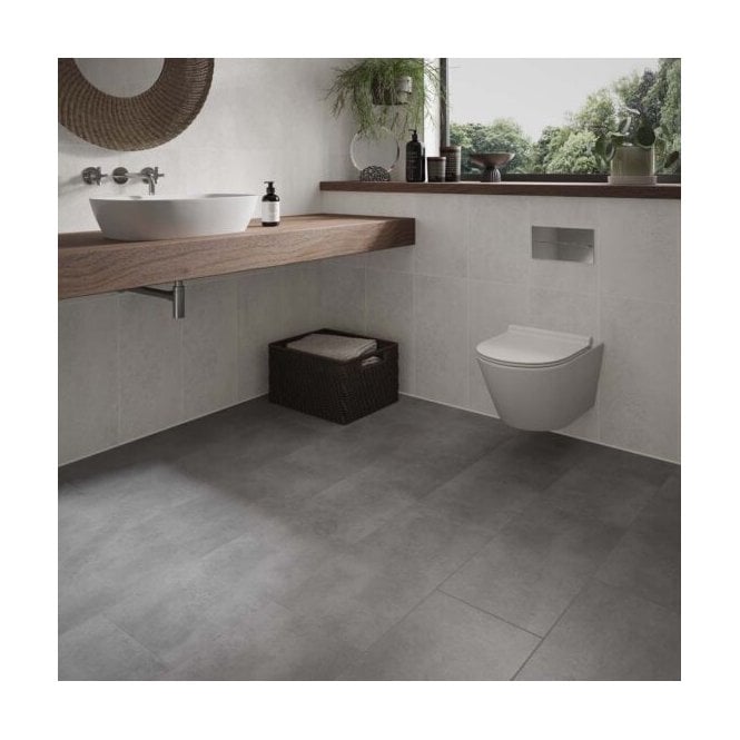 STONE CONCRETE GREY 6mm SPC Click Vinyl 610mmx305mm (inc. 1mm Underlay)