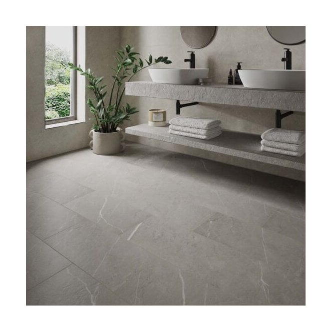STONE SILVER 6mm SPC Click Vinyl 610mmx305mm (inc. 1mm Underlay)